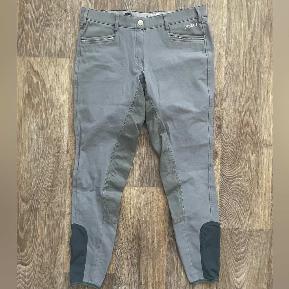 Pikeur Full Seat Breeches US 30L EU 84 Grey Equestrian Riding Pants